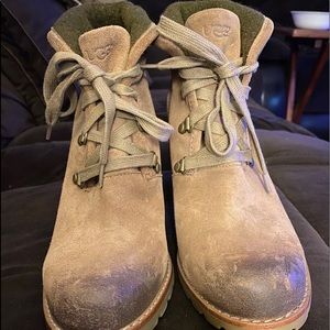 Authentic Ugg Distressed ankle booties